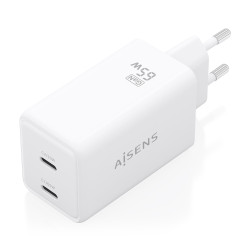 Cargador Gan 65W 2XUSB-C PD3.0 QC4.0 Blanco | APLIUM