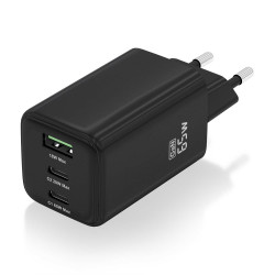 Cargador de Pared GaN Aisens ASCH-65W3P042-BK/ 2xUSB Tipo-C/ | APLIUM