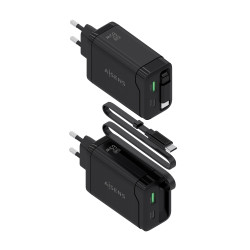 Cargador de Pared GaN Aisens ASCH-65W3P071-BK/ 1xUSB Tipo-C/ | APLIUM