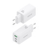 Cargador de Pared GaN Aisens ASCH-65W3P072-W/ 2xUSB Tipo-C/ | APLIUM