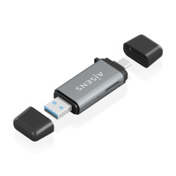Lector de Tarjetas Externo Aisens ASCR-2AC11-GR/ USB 3.1 | APLIUM