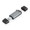 Lector de Tarjetas Externo Aisens ASCR-2AC11-GR/ USB 3.1 | APLIUM
