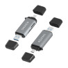 Lector de Tarjetas Externo Aisens ASCR-2AC11-GR/ USB 3.1 | APLIUM