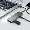 Hub USB 3.2 Aisens A106-0696/ 2xUSB/ 2xUSB Tipo-C/ Gris | APLIUM