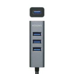 Hub USB Tipo-C Aisens A109-0508/ 4xUSB/ Gris | APLIUM