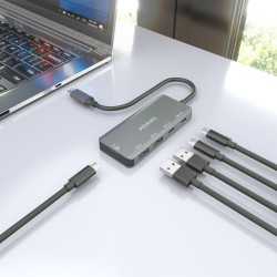 Hub USB Tipo-C Aisens A109-0946/ 2xUSB/ 2xUSB Tipo-C/ 1xUSB | APLIUM
