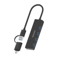 Hub USB Tipo-C + USB 3.1 Aisens A109-0987/ 4xUSB | APLIUM