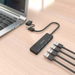Hub USB Tipo-C + USB 3.1 Aisens A109-0987/ 4xUSB | APLIUM