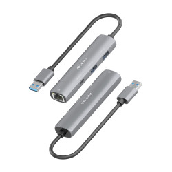 Hub USB Aisens ASUC-4P035-GR/ 1xUSB Tipo-C/ 2xUSB/ 1xRJ45/ G | APLIUM