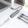 Hub USB Aisens ASUC-4P035-GR/ 1xUSB Tipo-C/ 2xUSB/ 1xRJ45/ G | APLIUM