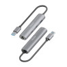 Hub USB Aisens ASUC-4P036-GR/ 2xUSB Tipo-C/ 1xUSB/ 1xRJ45/ G | APLIUM