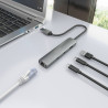 Hub USB Aisens ASUC-4P036-GR/ 2xUSB Tipo-C/ 1xUSB/ 1xRJ45/ G | APLIUM