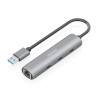 Hub USB Aisens ASUC-4P037-GR/ 3xUSB Tipo-C/ 1xRJ45/ Gris | APLIUM