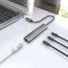 Hub USB Aisens ASUC-4P037-GR/ 3xUSB Tipo-C/ 1xRJ45/ Gris | APLIUM