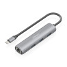 Hub USB Tipo-C Aisens ASUC-4P038-GR/ 3xUSB/ 1xRJ45/ Gris | APLIUM