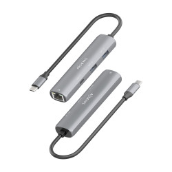 Hub USB Tipo-C Aisens ASUC-4P039-GR/ 1xUSB Tipo-C/ 2xUSB/ 1x | APLIUM