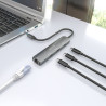 Hub USB Tipo-C Aisens ASUC-4P041-GR/ 3xUSB Tipo-C/ 1xRJ45/ G | APLIUM
