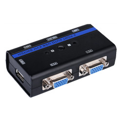 Conmutador KVM SVGA Aisens A111-0064/ 2PC con 1 sólo teclado | APLIUM