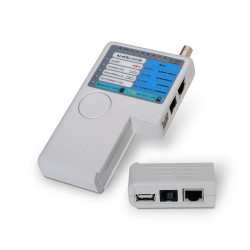 Tester Aisens A142-0313 para RJ11-RJ12-RJ45/ USB/ Coaxial | APLIUM