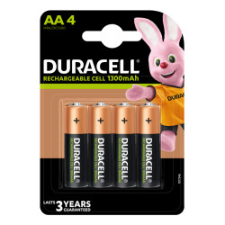 Pack de 4 Pilas AA Duracell HR6-B/ 1.2V/ Recargables | APLIUM