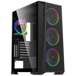 Caja Gaming Semitorre Hiditec MH12 METAL MESH | APLIUM