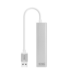 Hub USB 3.0 Nanocable 10.03.0403/ 3xUSB/ 1xRJ45/ Gris | APLIUM
