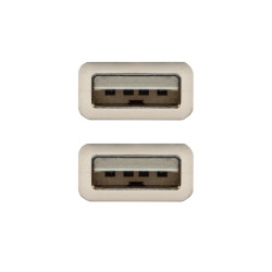 Cable USB 2.0 Nanocable 10.01.0302/ USB Macho - USB Macho/ 1 | APLIUM