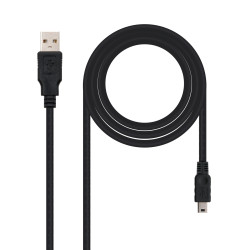 Cable USB 2.0 Nanocable 10.01.0402/ USB Macho - MiniUSB Mach | APLIUM