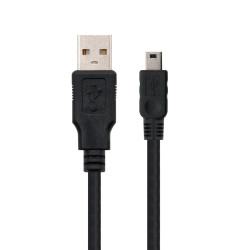 Cable USB 2.0 Nanocable 10.01.0402/ USB Macho - MiniUSB Mach | APLIUM