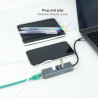 Hub USB Tipo-C Nanocable 10.03.0408/ 3xUSB/ 1xRJ45/ Gris | APLIUM