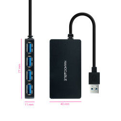 Hub USB 3.0 Nanocable 10.16.4403/ 4xUSB | APLIUM