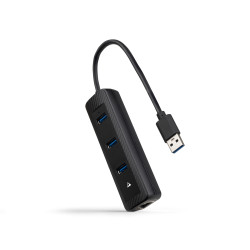 Hub USB 3.0 Nanocable 10.16.4604/ 3xUSB/ 1xRJ45/ Negro | APLIUM