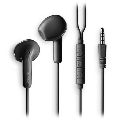 Auriculares Intrauditivos NGS Cross Flip/ con Micrófono/ Jack 3.5/ Neg