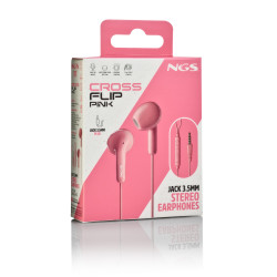 Auriculares Intrauditivos NGS Cross Flip/ con Micrófono/ Jack 3.5/ Ros