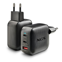 Cargador de Pared GaN NGS BUD100WTINY 100W/ 2xUSB Tipo-C/ 1x | APLIUM