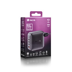 Cargador de Portátil GaN NGS BUD 165W/ 165W/ Automático/ Vol | APLIUM