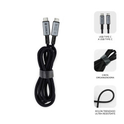 SUBBLIM CABLE HIGH 240w C-C USB4.0 8K 1,5m | APLIUM