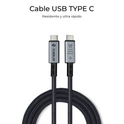 SUBBLIM CABLE HIGH 240w C-C USB4.0 8K 1,5m | APLIUM