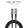 SUBBLIM CABLE HIGH 240w C-C USB4.0 8K 1,5m | APLIUM