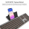 Teclado Inalámbrico Subblim Master/ Gris y Negro | APLIUM