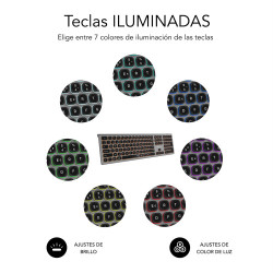 Teclado Inalámbrico Subblim Master/ Gris y Negro | APLIUM