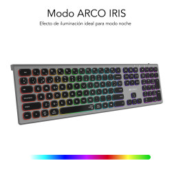 Teclado Inalámbrico Subblim Master/ Gris y Negro | APLIUM