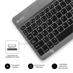 Teclado Compacto Inalámbrico Subblim Smart/ Gris | APLIUM