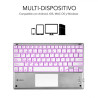 Teclado Compacto Inalámbrico Subblim SMBT50/ Plata | APLIUM