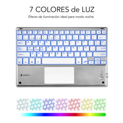 Teclado Compacto Inalámbrico Subblim SMBT50/ Plata | APLIUM