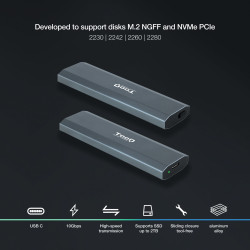 Caja Externa para Disco SSD M.2 NVMe TooQ TQE-2223G/ USB 3.2 | APLIUM