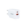 Cargador de Pared TooQ TQWC-2SC04WT/ 1xUSB Tipo-C/ 1xUSB/ 20 | APLIUM