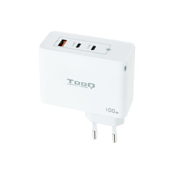 TooQ Cargador de Pared GaN 2xUSB-C/PD + USB-A/QC 100W, Blanc | APLIUM