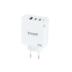 Cargador de Pared GaN TooQ TQWC-GANQC2PD65WT/ 2xUSB Tipo-C/ | APLIUM