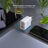 Cargador de Pared GaN TooQ TQWC-GANQC2PD65WT/ 2xUSB Tipo-C/ | APLIUM